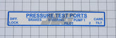10226429 Decal, Pressure Test Ports | JLG